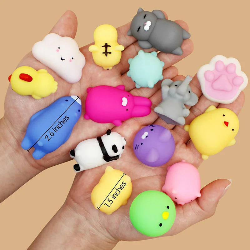 15PCS Kawaii Squishies Mochi Anima Squishy Toys For Kids Antistress Ball Squeeze Party Favors Stress Relief Toys For Birthday Good Vibrations