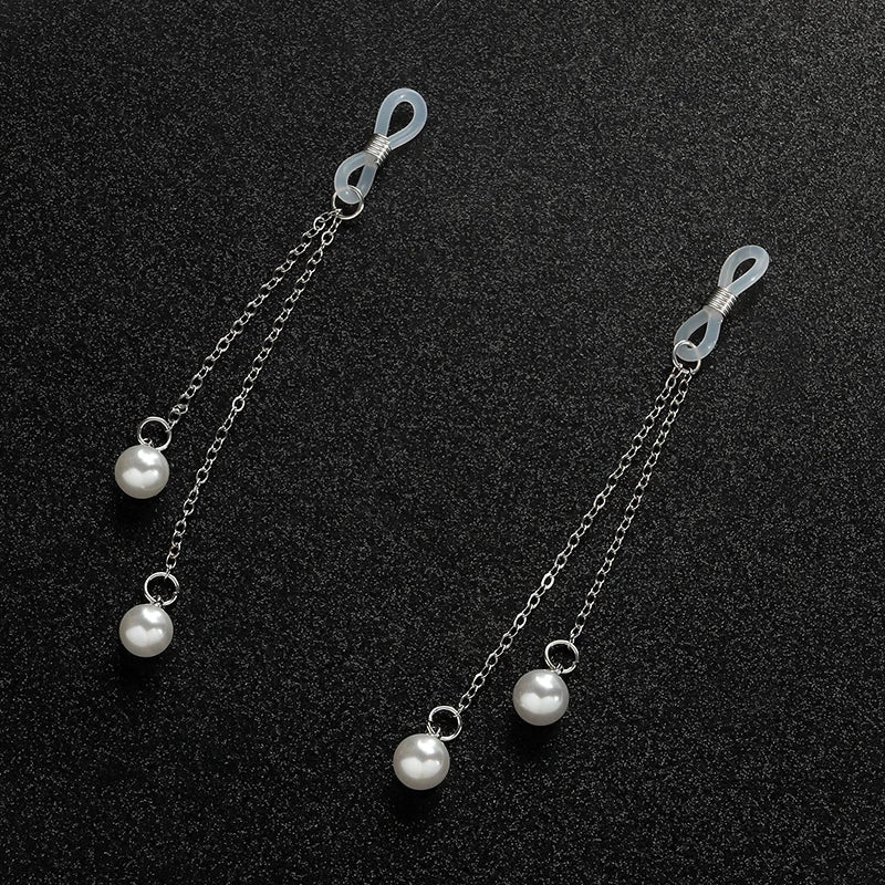 1 Pair Sexy Vintage Pearl Pendant Nipple Clip Chest Chain Suitable For Wearing At Nightclubs Parties And Valentine's Day Good Vibrations