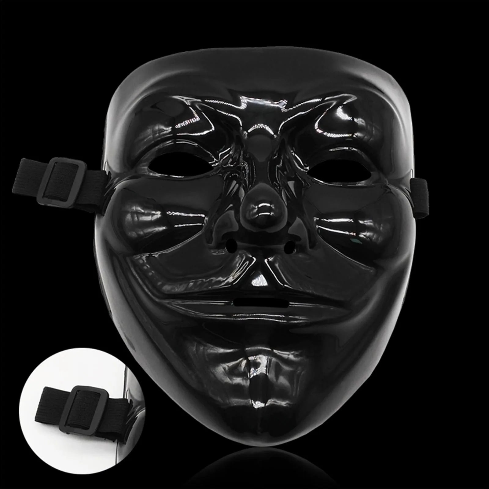 Halloween Masks Hacker Mask Black White V For Vendetta Hackers Cos Mask Halloween Cosplay Party Diy Masks Children Toys Masks Good Vibrations