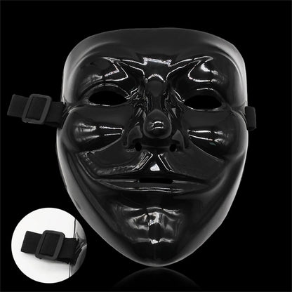 Halloween Masks Hacker Mask Black White V For Vendetta Hackers Cos Mask Halloween Cosplay Party Diy Masks Children Toys Masks Good Vibrations