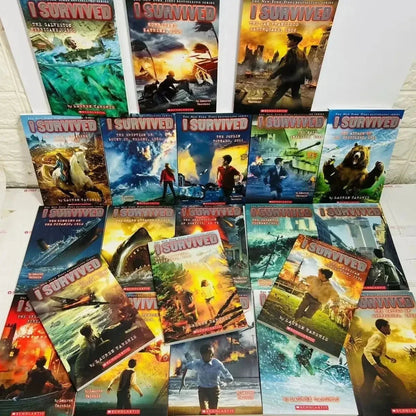 22 Books/Set I Survived English Reading Books Disaster History Survival Novel Escape Guide Children's Science Chapters Books Good Vibrations