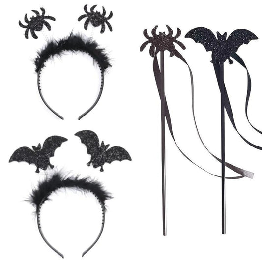 Halloween Headbandy Wand For Children Adult Cosplay Party Costume Set Headpiece & Wand Festival Accessories Good Vibrations