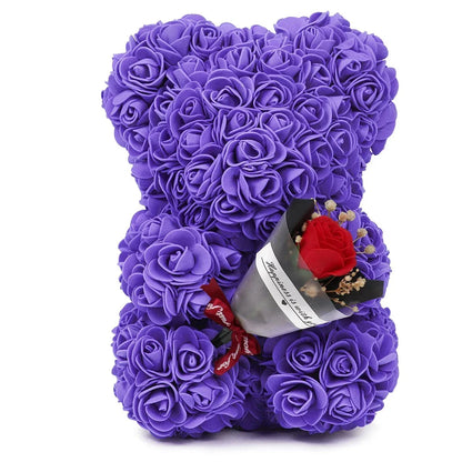 Rose Teddy Bear Artificial Flower Anniversary Valentines Day Birthday Gift Mothers Day Mom Gifts Girlfriend Birthday Gifts Women Good Vibrations