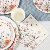Spring Wild Flower Disposable Tableware Birthday Party Decor Wild Floral Paper Plates Cups Napkins Wedding Baby Shower Supplies Good Vibrations
