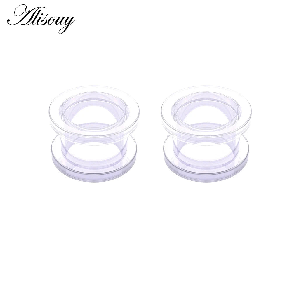 2Pcs/lot Fake Cheater Acrylic Ear Plugs And Tunnels Ear Expander Stretchers Kit Ear Tragus Piercing Set Body Jewelry 9 Sizes Good Vibrations Adult Super Store