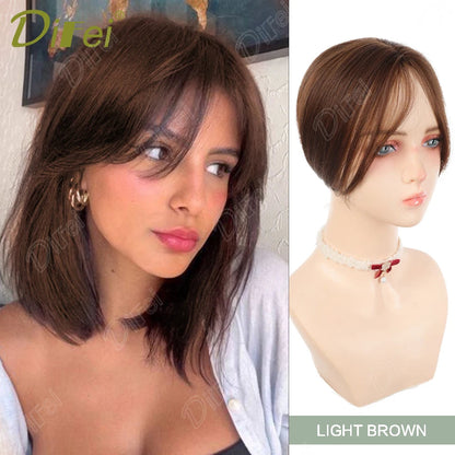 Synthetic Wig Is Divided Into Bangs On The Top Of The Head  The Wig  Invisible Covers White Hair To Increase The Amount Of Hair Good Vibrations