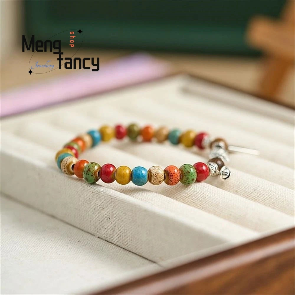 National Style Retro Good Luck Koi Colorful Couple Bracelets Natural Fashion Jewelry Best Selling Popular Holiday Gifts Souvenir Good Vibrations