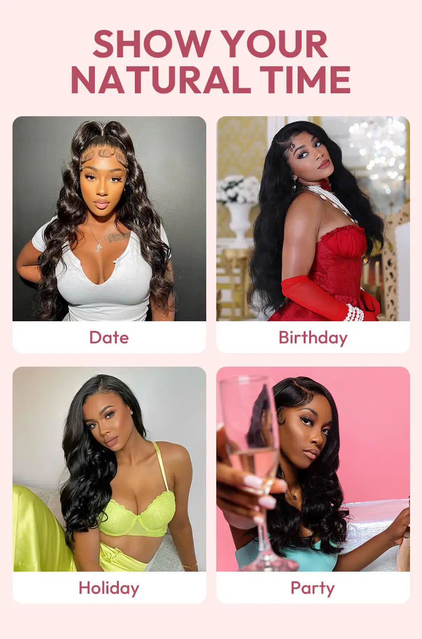 WestKiss Side Part Glueless Layered Cut Human Hair Wig RTG Body Wave 6x8 Lace Closure Wig Pre Plucked Pre Cut Pre Bleached Good Vibrations
