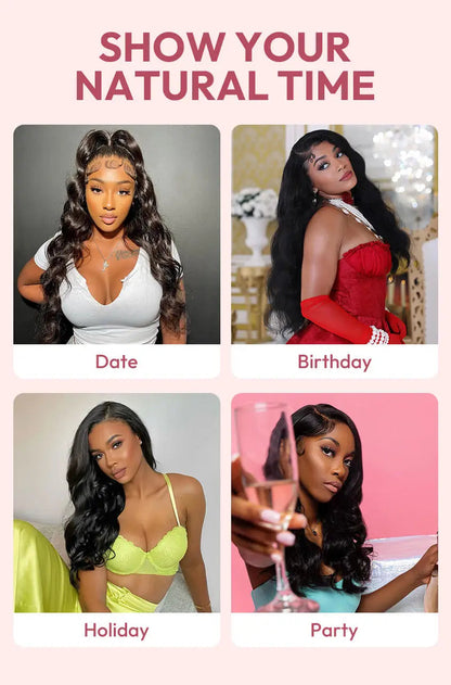WestKiss Side Part Glueless Layered Cut Human Hair Wig RTG Body Wave 6x8 Lace Closure Wig Pre Plucked Pre Cut Pre Bleached Good Vibrations