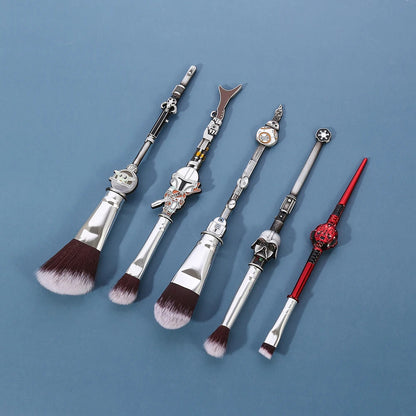 5pcs/set Star Wars Makeup Brush Bb8 Robot Yoda Baby Makeup Brush Spaceship Model Gift Professional Makeup Tool Set Good Vibrations