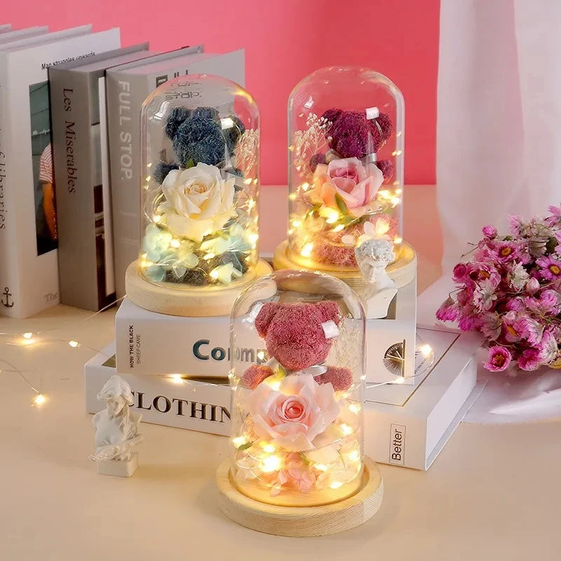 Valentine's Day Gift for Girlfriend Eternal Rose LED Light Flower Luminous Decoration Wedding Decor Creative Mother's Gifts Good Vibrations Adult Super Store