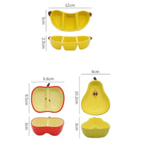 1PCS Creative Fruit Ceramic Dish Mini Saucer Kitchen Tableware for Snacks Sauces Seasonings Dinner Plate Household Supplies Good Vibrations