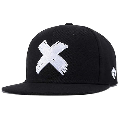 2025 Fashion and Simple New Flat brimmed Hat X Embroidered HipHop Skateboarding Hat Outdoor Leisure Sunshade Baseball Hat Unisex Good Vibrations