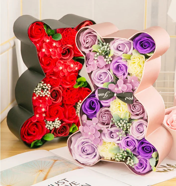 Mother's Day Rose Gift Box Soap Flower Gift Set Valentine Roses Boutique Package Gifts For Wife Wedding Supplies Wedding Good Vibrations Adult Super Store