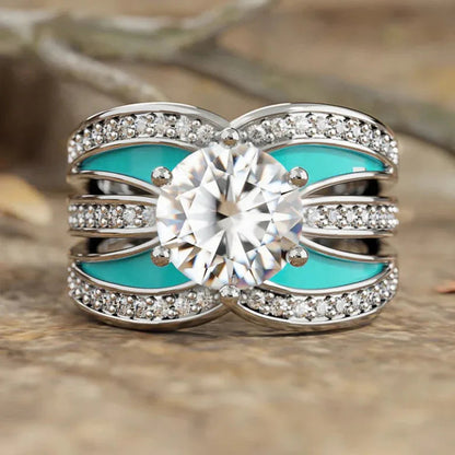 2026 Aesthetic Enamel Flower Finger Ring for Women Wedding Party New 2026  Silver Color Luxury Cubic Zirconia Jewelry Gift Good Vibrations