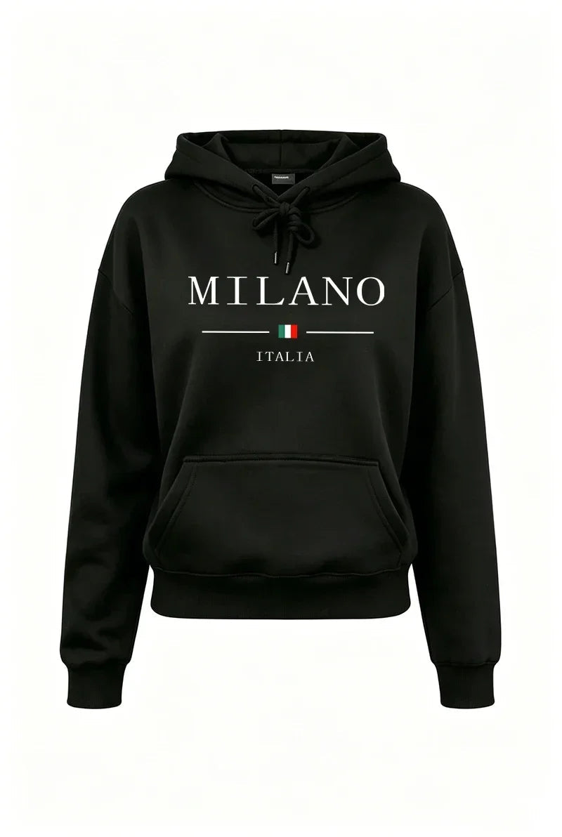 Autumn Winter Womens Outfits Casual Hooded Sweatshirt Outdoors Sports Jogging Woman Clothing Fashion Urban Streets Hoodie Pants Good Vibrations