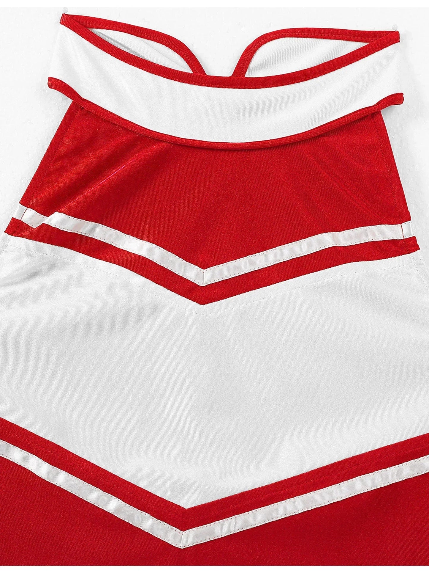 Carnival Costume 2Pcs Womens Adults Cheerleading Uniform Cosplay Outfit Crop Top with Mini Skirt Halloween Fancy Dress Up Party Good Vibrations