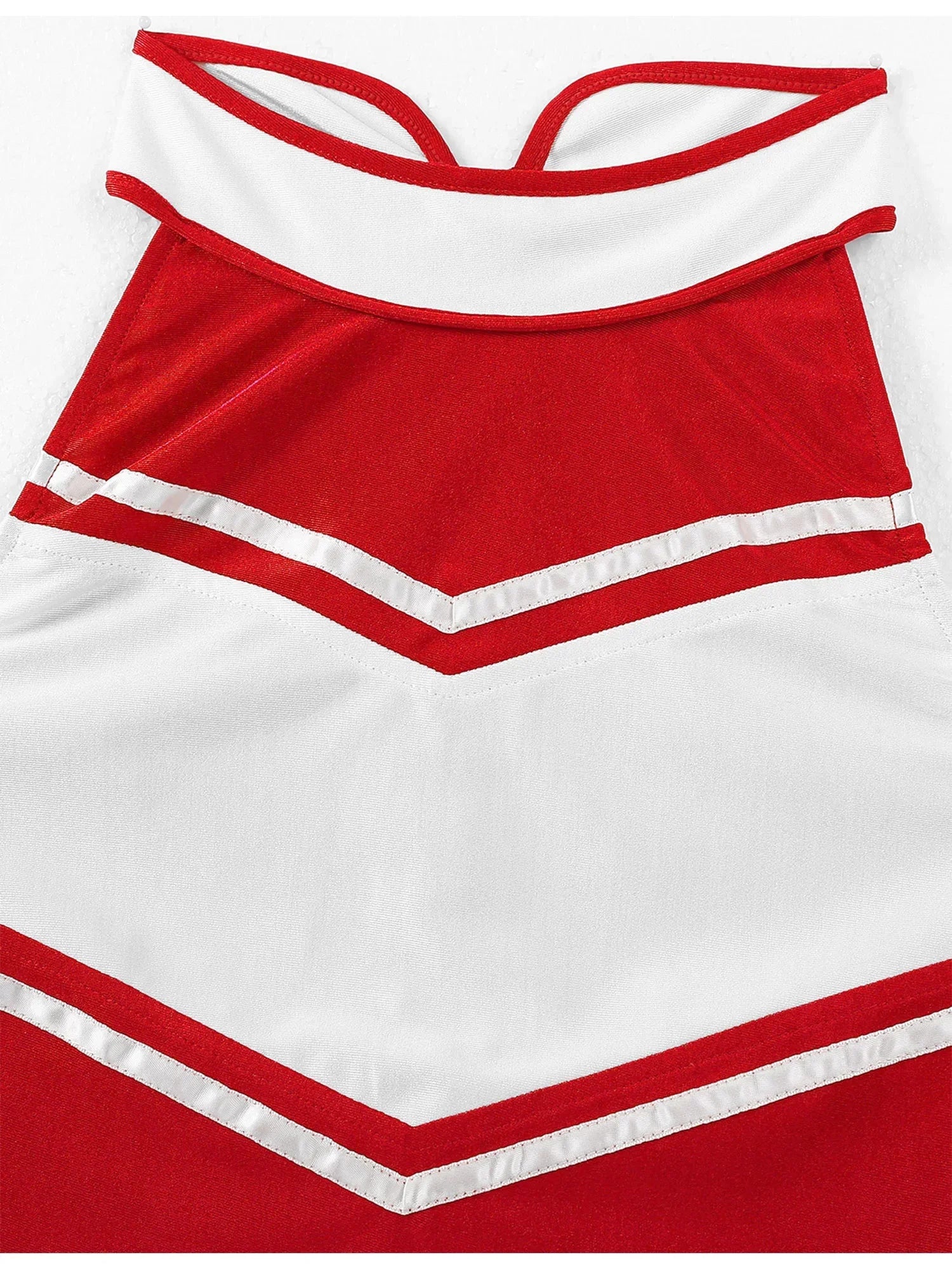 Carnival Costume 2Pcs Womens Adults Cheerleading Uniform Cosplay Outfit Crop Top with Mini Skirt Halloween Fancy Dress Up Party Good Vibrations