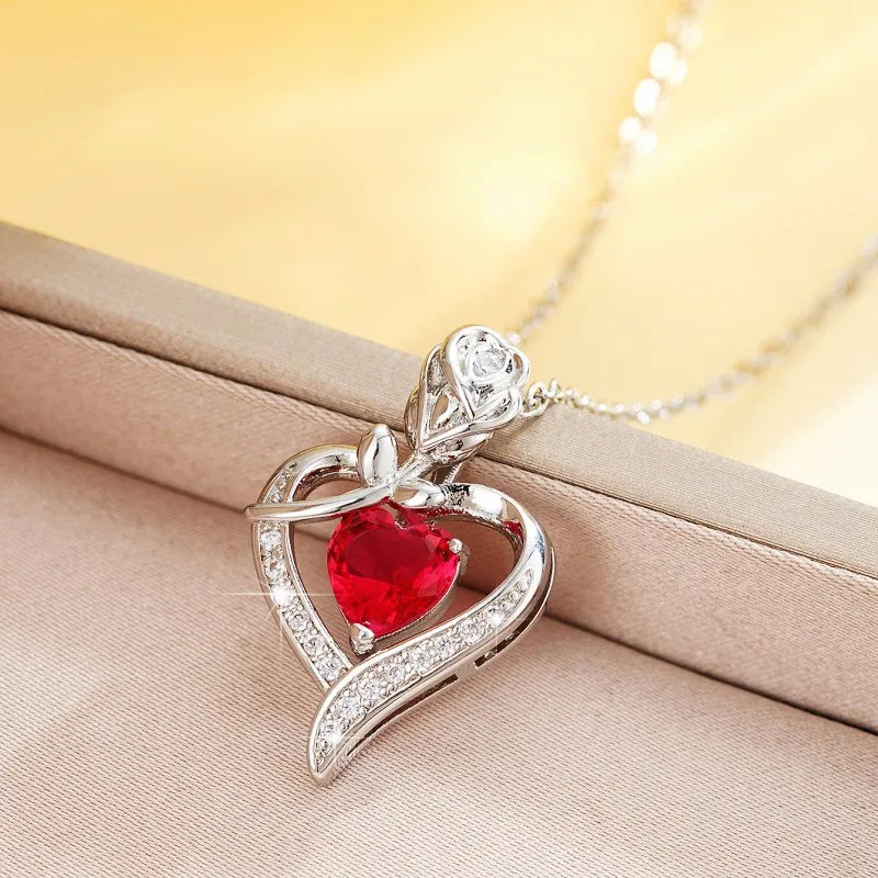 Elegant Style Heart shaped Pendant Necklace Hollow Design Mother's Day Gift Party Suitable for Best Friends Without Box Good Vibrations