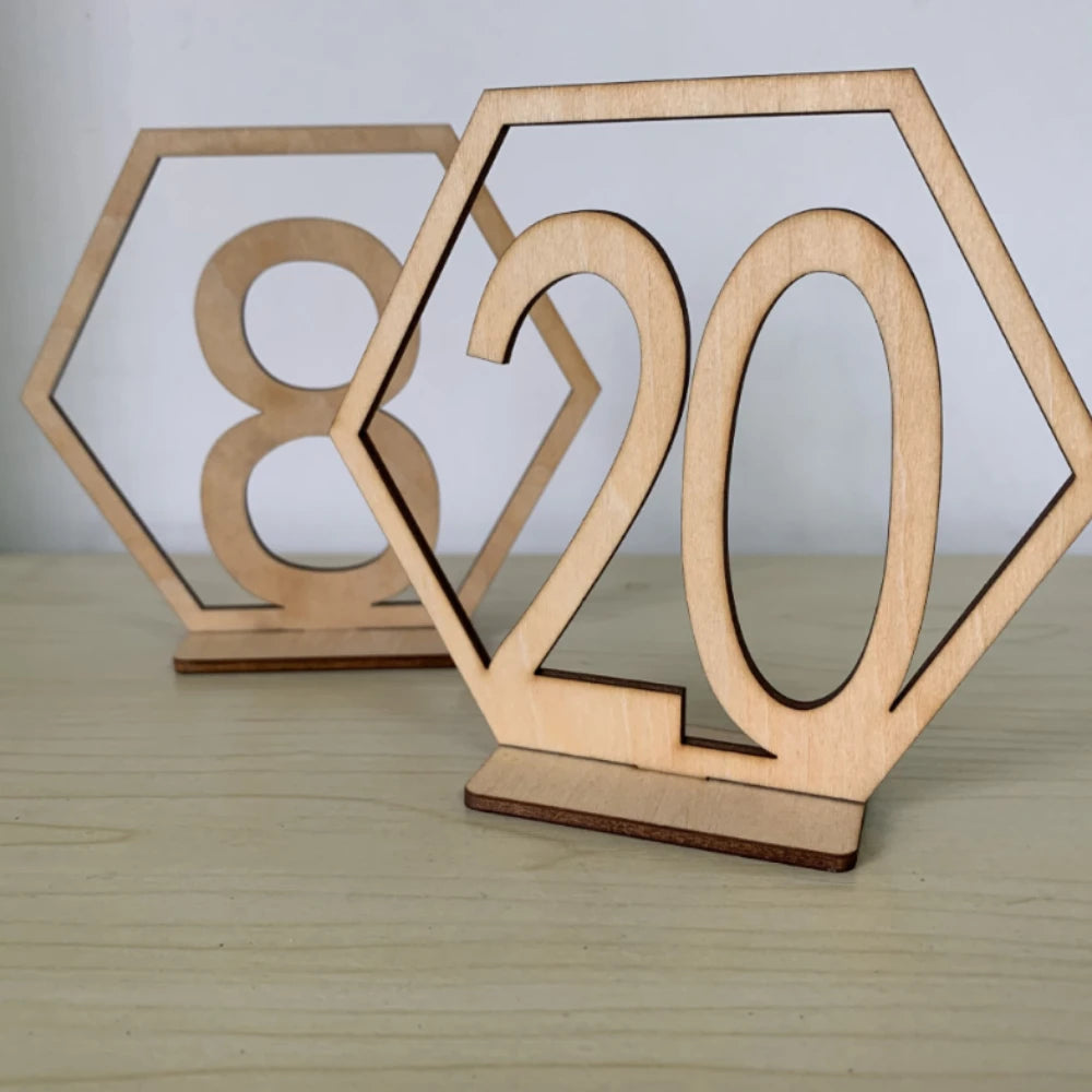 1set Wedding Party Table Number Plate, Wooden Message Clip, Suitable for Birthday Parties, Wedding Parties, Desktop Decoration. Good Vibrations