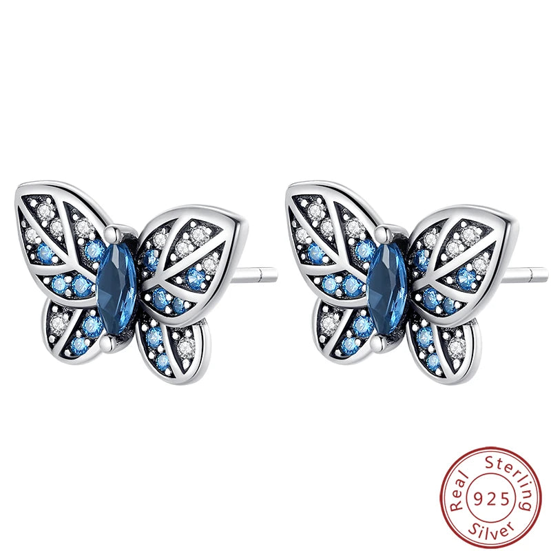 Women's Earrings 925 Sterling Silver Ocean Cute Pet Insect Plant Multi Style Earrings Fit Anniversary Delicate Jewelry Gifts Good Vibrations