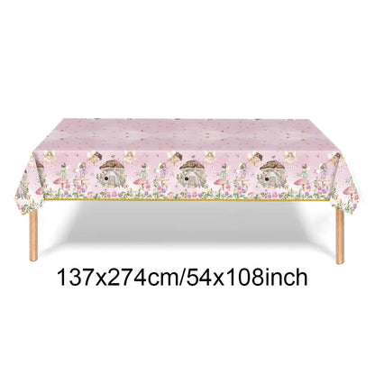 Fairy Party Supplies for Girl Birthday Fairies Enchanted Themed Baby Shower Party Decor Garden Flower Disposable Tableware Decor Good Vibrations