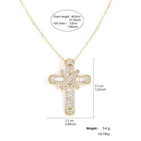 Cross Pendant Necklaces Classical Sparkling CZ Cross Necklace Jewelry Festival Party Daily Gifts For Men Good Vibrations
