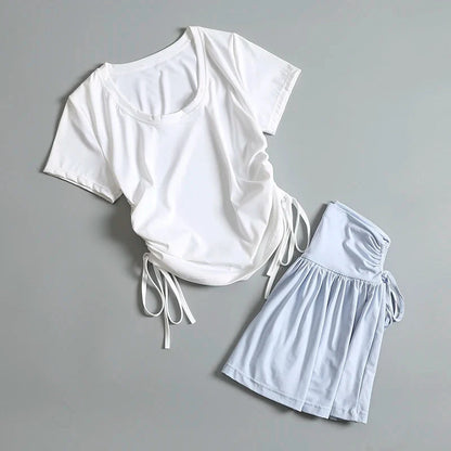 Fitness suit for women in summer quick-drying high-end fashion sexy and beautiful professional morning jogging training Good Vibrations