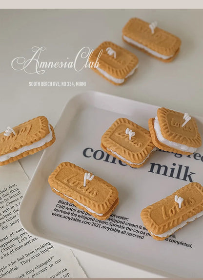 Cute Handmade Biscuit Candle Scented Candle Aromatherapy Soy Wax Candle Wedding Birthday Candles Party Home Decoration Good Vibrations