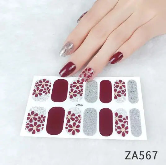 Nail Stickers DIY Decals For Nail Art Wraps Women Beauty Full Cover Nail Manicures Decorations Uñas Postizas Press On Nails Good Vibrations