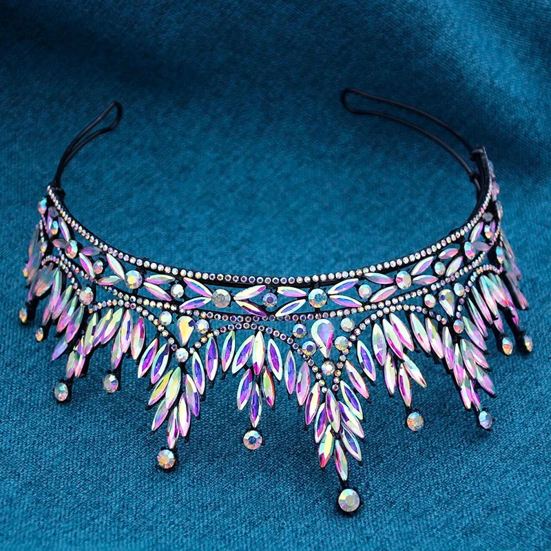 Gorgeous Baroque Crown for Bridal Tiaras Wedding Headwear Prom Diadem Hair Jewelry Prom Pageant Tiaras and Crowns Good Vibrations