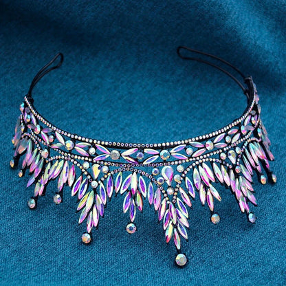 Gorgeous Baroque Crown for Bridal Tiaras Wedding Headwear Prom Diadem Hair Jewelry Prom Pageant Tiaras and Crowns Good Vibrations