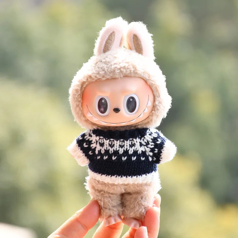 17cm Cute Mini Plush Doll'S Clothes Outfit Accessories For Korea Kpop Exo Labubu Idol Dolls Sweater Clothing DIY Kids Girl Gift Good Vibrations