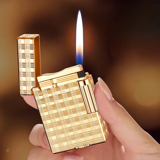 Metal Stripe Loud Lighter Unusual Lighters Cigarette Lighter Creative Wheel Lighter Butane Gas Lighter Open Fire Square Lighter Good Vibrations Adult Super Store