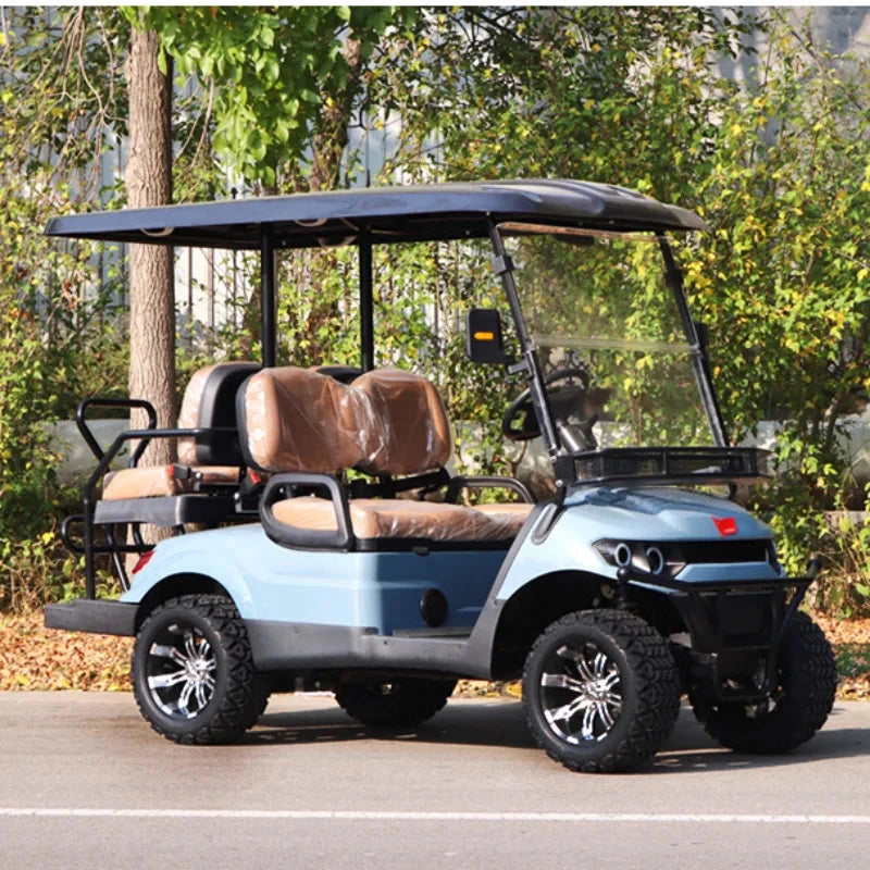 New Hunting Club Street Legal Utility Vehicle Electric Lithium Golf Cart 2/4/6 Seaters Solar Powered Unlimited Electricity Good Vibrations