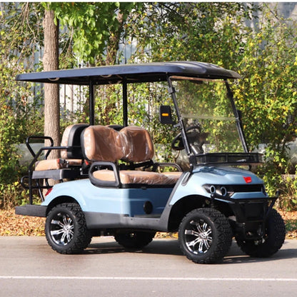 New Hunting Club Street Legal Utility Vehicle Electric Lithium Golf Cart 2/4/6 Seaters Solar Powered Unlimited Electricity Good Vibrations