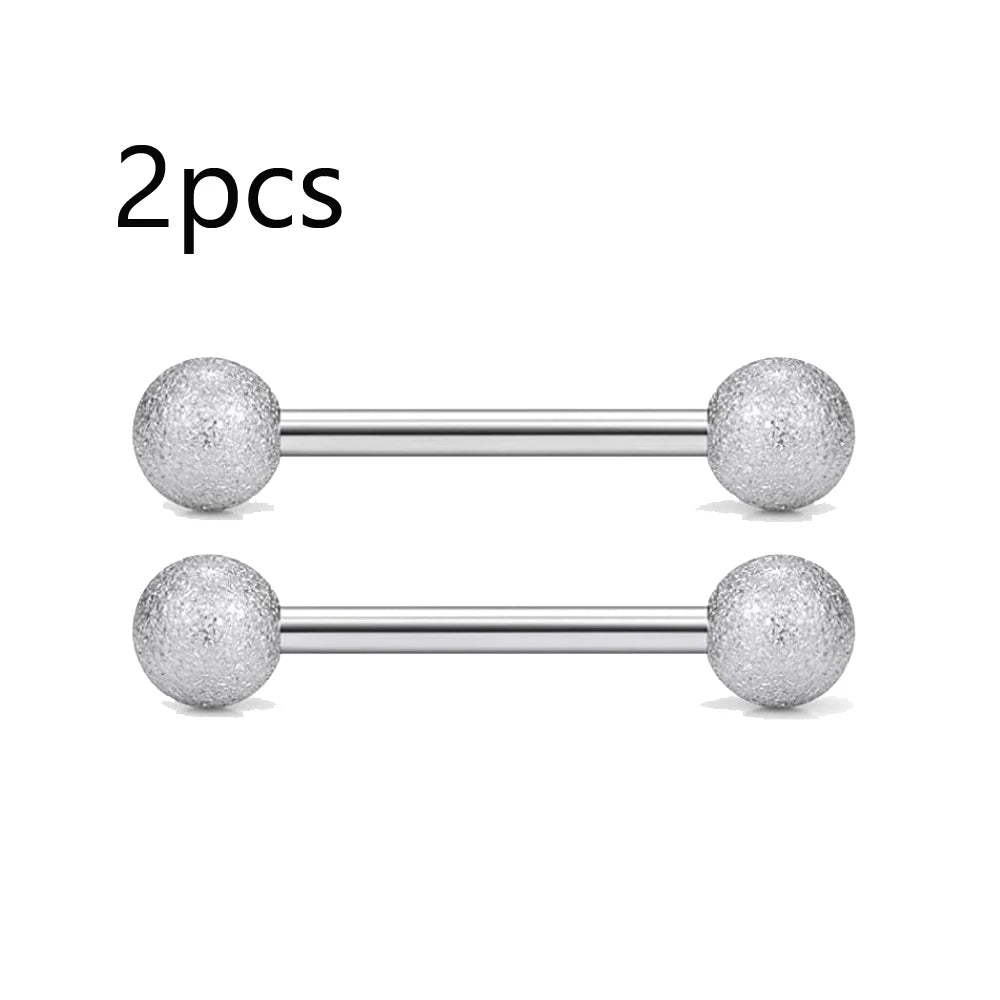 14G Tongue Rings Nipple Rings Surgical Steel Barbell Nipplering Body Piercing Jewelry for Women Men 12MM 14MM 16MM 18MM Bar Leng Good Vibrations Adult Super Store