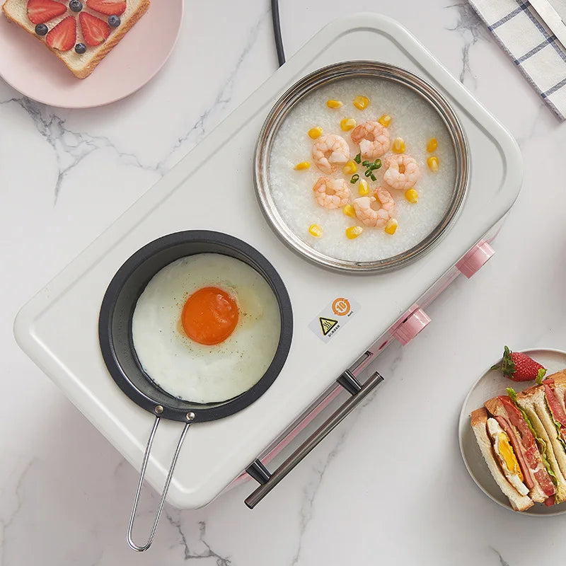 Household Electric 4 in 1 Breakfast Machine Mini Bread Toaster Baking Oven Omelette Fry Pan Hot Pot Boiler Food Steamer Good Vibrations Adult Super Store