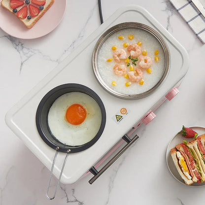 Household Electric 4 in 1 Breakfast Machine Mini Bread Toaster Baking Oven Omelette Fry Pan Hot Pot Boiler Food Steamer Good Vibrations Adult Super Store