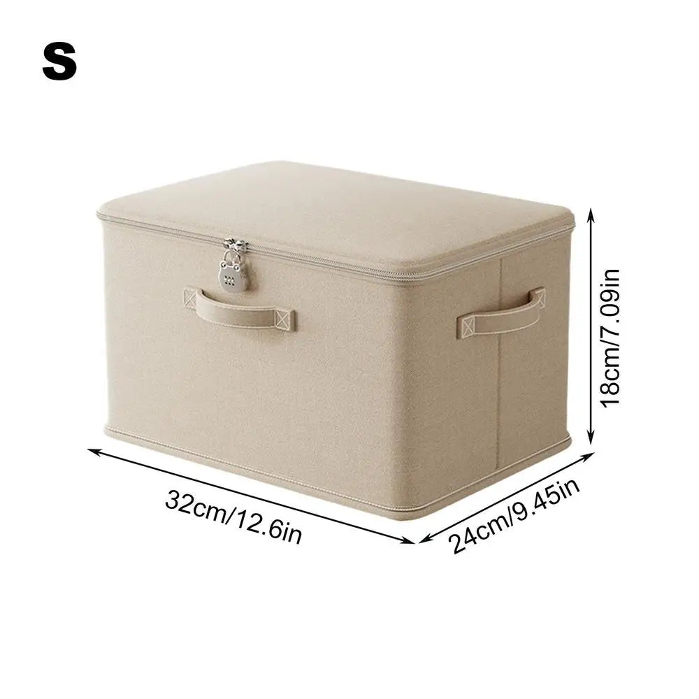 Large Storage Box with Lock Stackable Storage Container Secure with Handle Locking Organizing Bin Washable Shelf Baskets for Good Vibrations