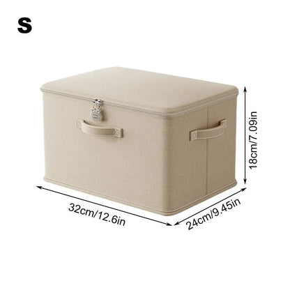 Large Storage Box with Lock Stackable Storage Container Secure with Handle Locking Organizing Bin Washable Shelf Baskets for Good Vibrations