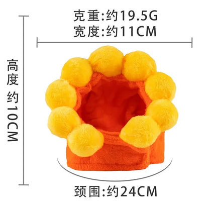 Cute Cat Turkey Hat Funny Hand-made Banana Puppy Caps Pets Halloween Party Cosplay Headwear Adjiustable Cat Hat Hair Decoration Good Vibrations