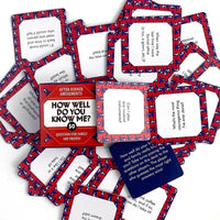 mini box. - How well do you know me? - Game Board Game Card Entertainment Entertainment cards for family friends GOOD Vibrations