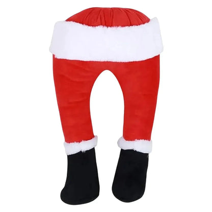 Christmas Elf/Santa Legs Christmas Tree Decoration Stuffed Leg Stuck Xmas Tree Topper for Tree Ornaments Party Decorations Good Vibrations