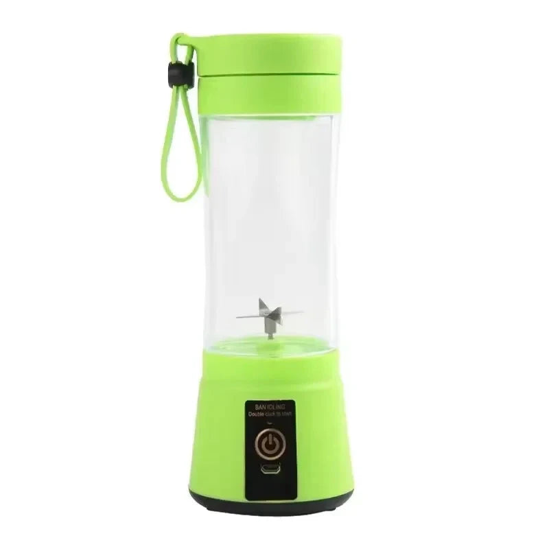 New Mini Portable Blender Bottle USB 6 Blades Fruit Fresh Juicer Smoothies Mixer Machine Crusher Food Processor for Kitchen Good Vibrations