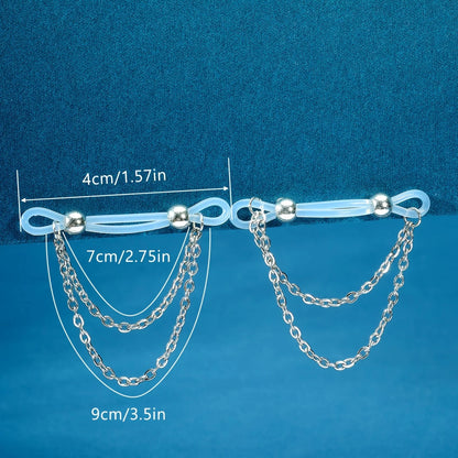 1 Pair Adjustable Fake Nipple Rings - No-Pierce Acrylic Nipple Rings with Sparkling Accents | Perfect for Parties Good Vibrations