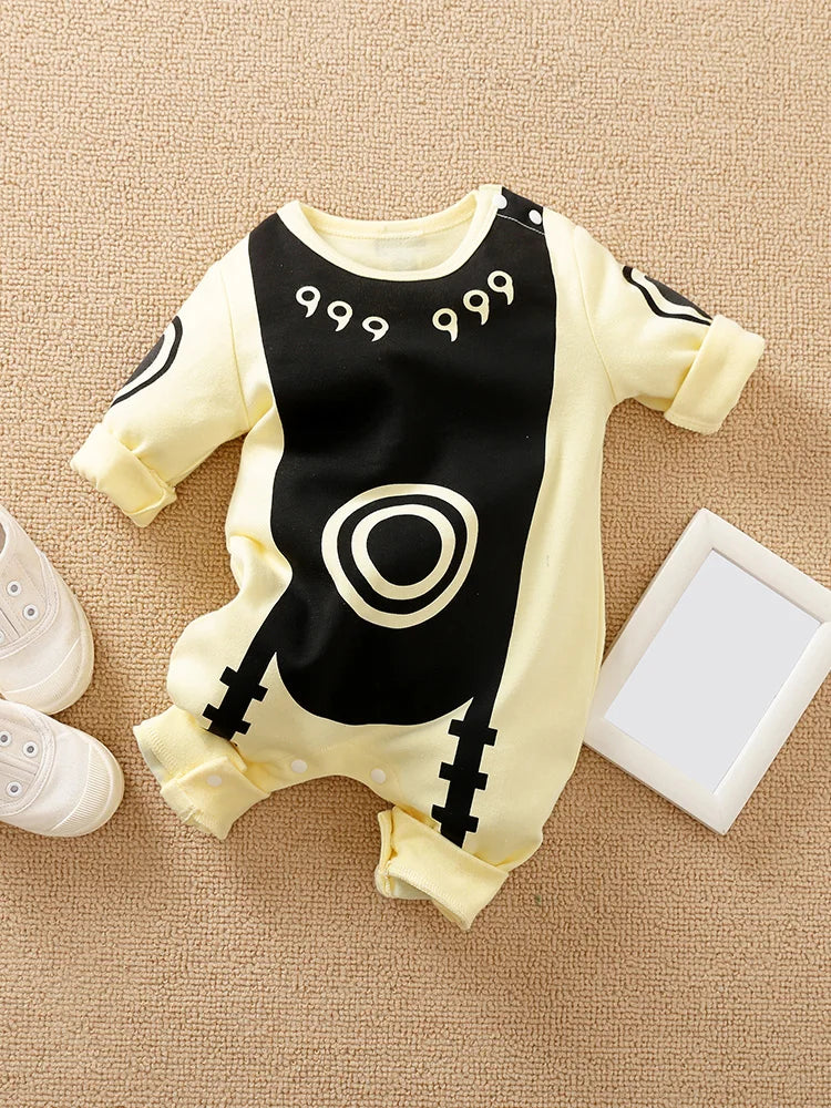Newborn Baby Anime Cape Style Children Long Sleeve Cotton Bodysuit, Cute Kids Boys Girls Romper Good Vibrations