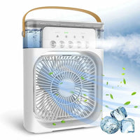 NEW Portable Humidifier Fan Air Conditioners USB Electric Fan LED Night Light Water Mist Fun 3 In 1 Air Cooler Humidifie ForHome Good Vibrations
