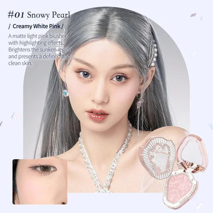 Flower Knows Makeup Unicorn Strawberry Rococo Embossed Blush On Natural Cheek Matte Long Lasting Blusher Makeup 6 Colors 5g Good Vibrations