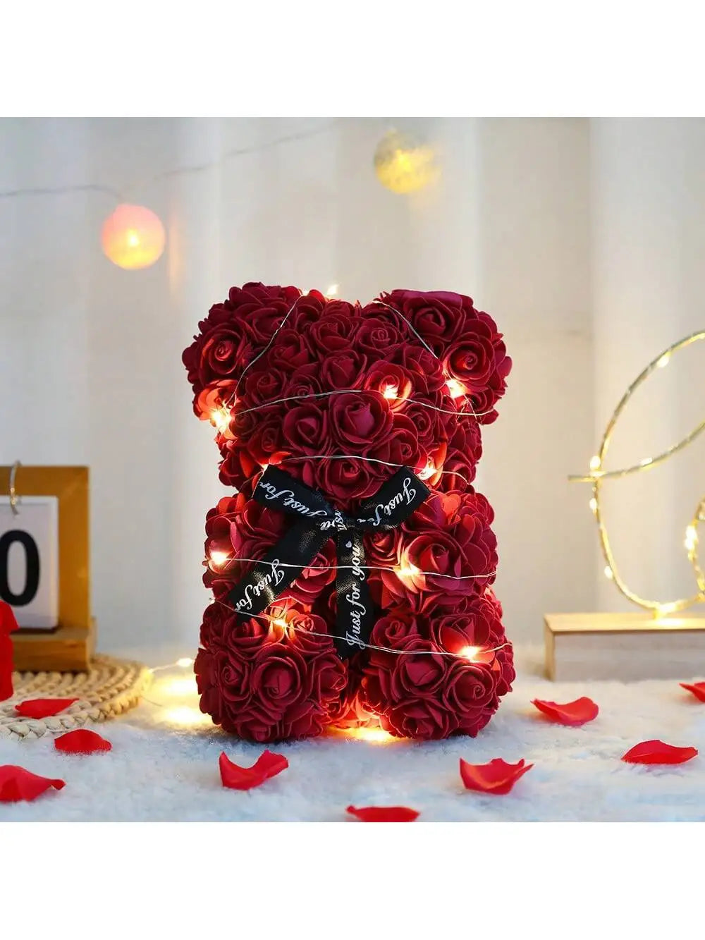 Rose Teddy Bear Artificial Flower Anniversary Valentines Day Birthday Gift Mothers Day Mom Gifts Girlfriend Birthday Gifts Women Good Vibrations
